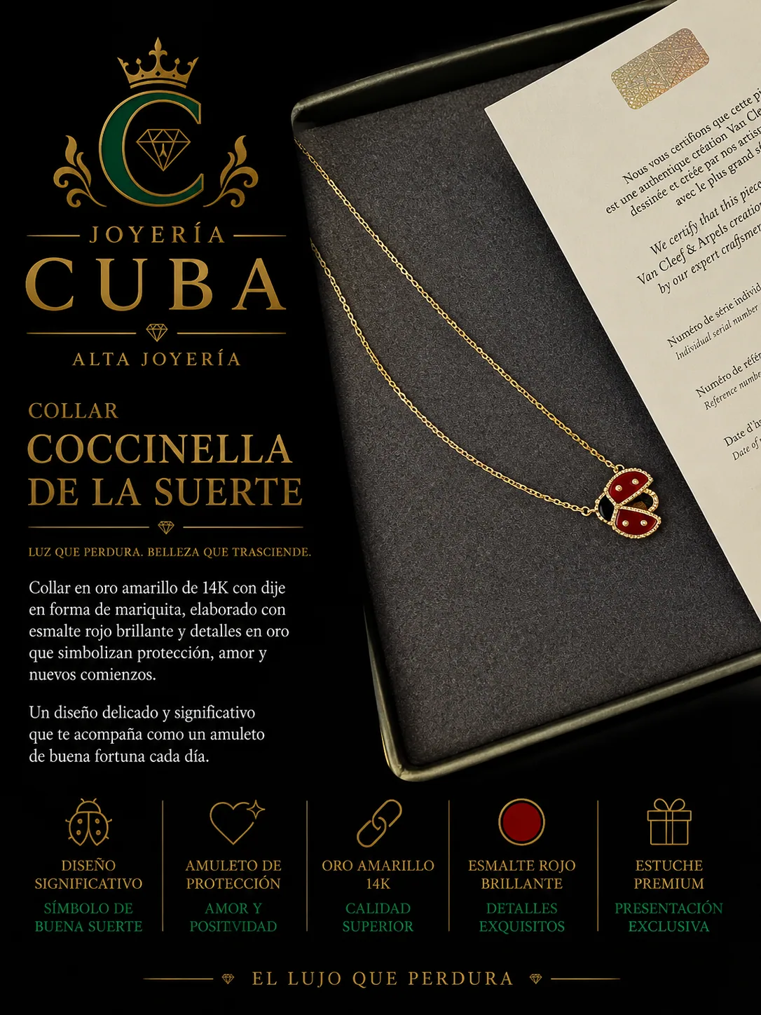 Collar Coccinella de la Suerte