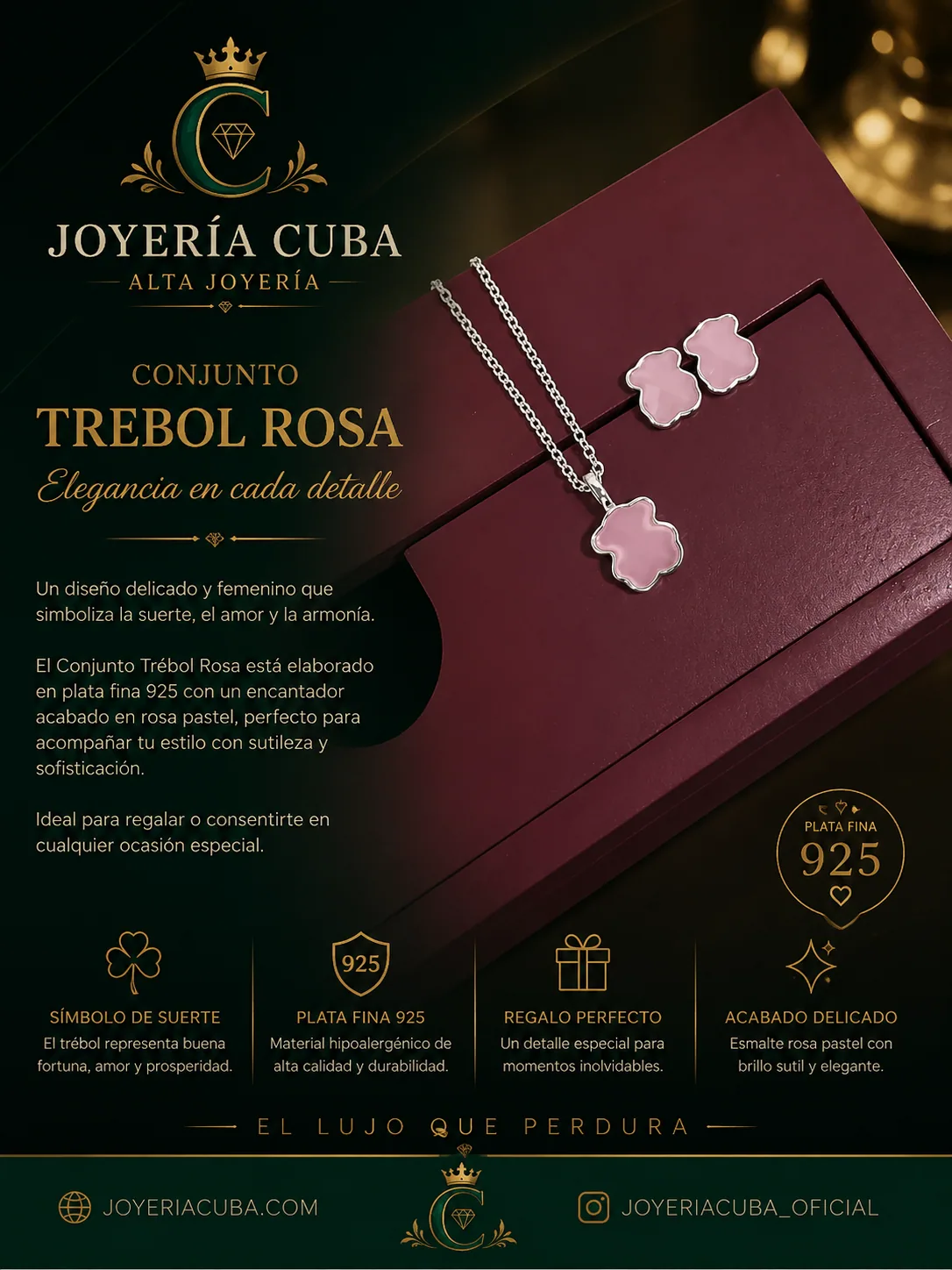 Conjunto Trébol Rosa