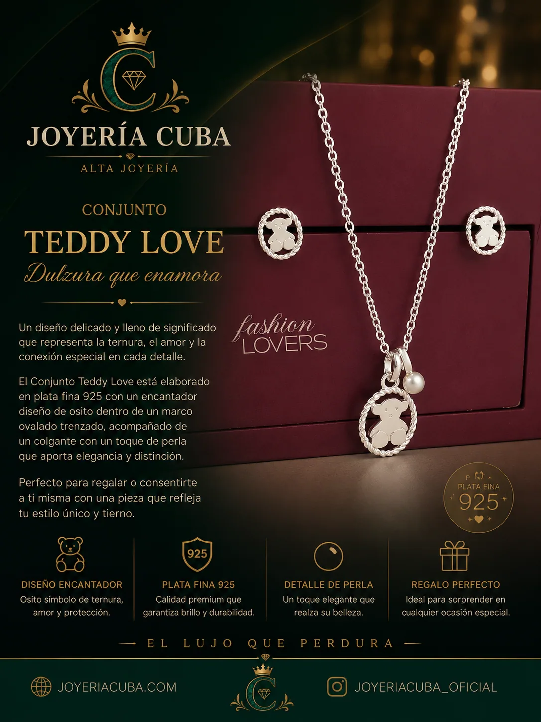 Conjunto Teddy Love