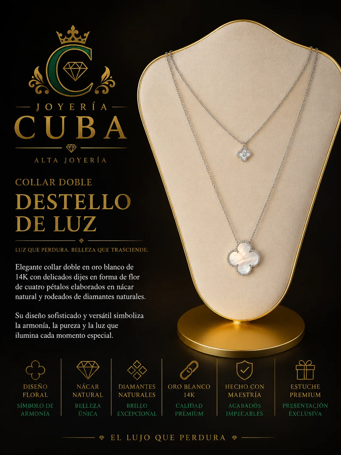 Collar Doble Destello de Luz